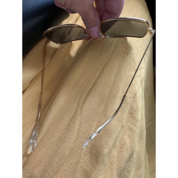 Square Sunglasses for Women Men Polarized Vintage Retro Metal Frame Green - Picture 2 of 3